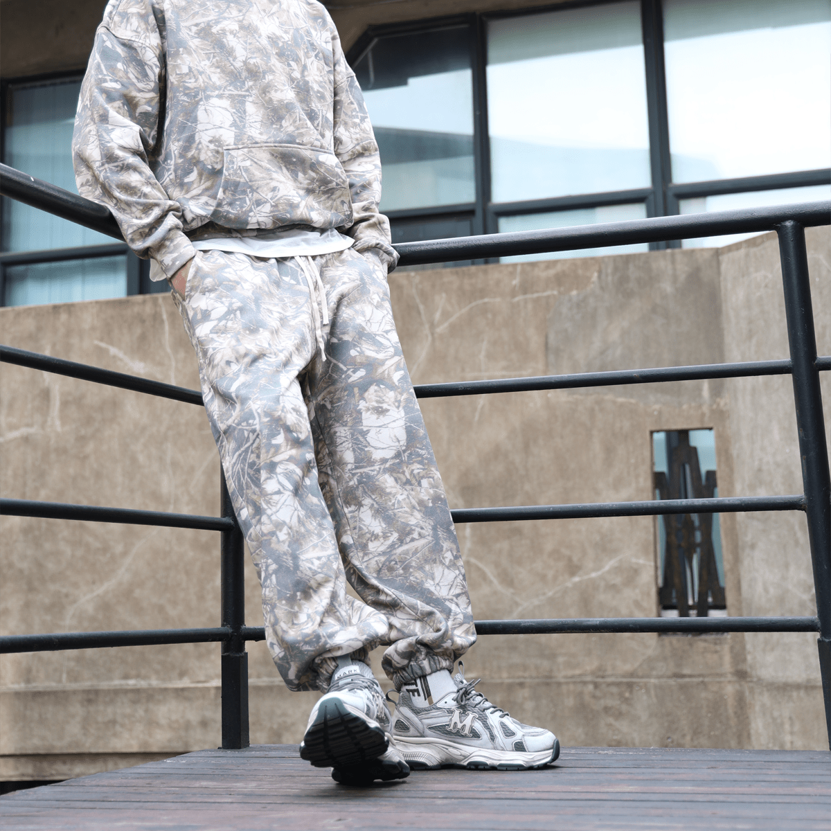 Unisex 100% Cotton Heavyweight French Terry Camo Sweatpants（400GSM）