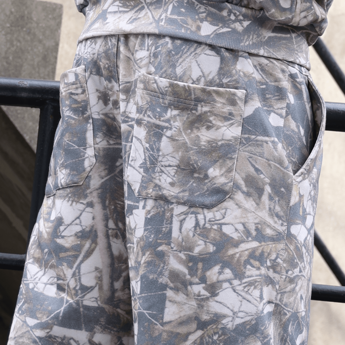Unisex 100% Cotton Heavyweight French Terry Camo Sweatpants（400GSM）