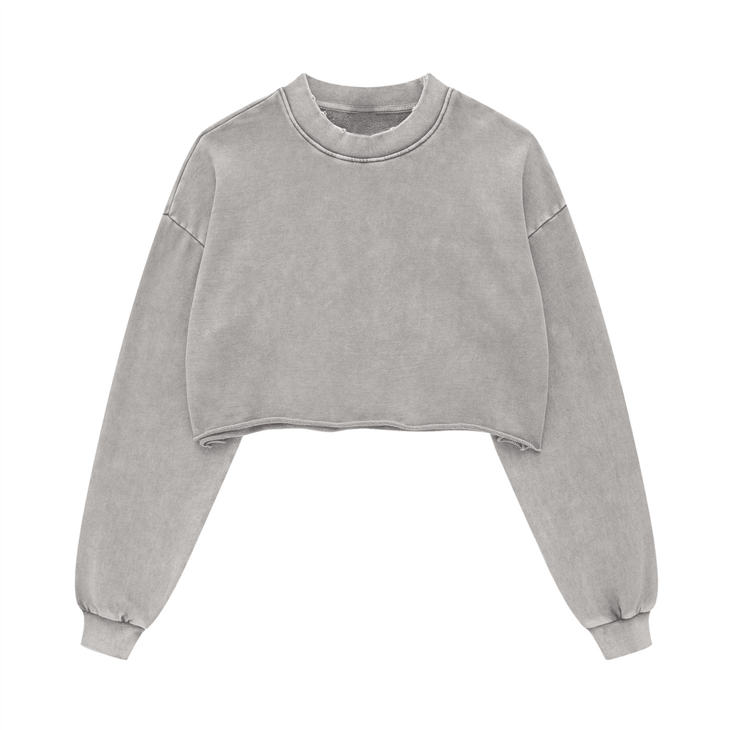 Cropped Crew Neck Sweatshirt