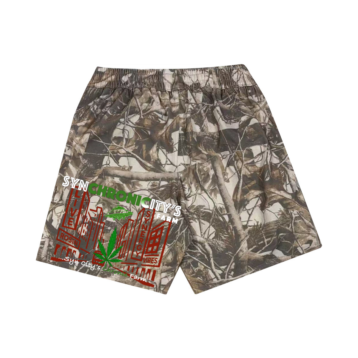 Unisex Heavyweight 100% Cotton French Terry Camo Shorts (400GSM)