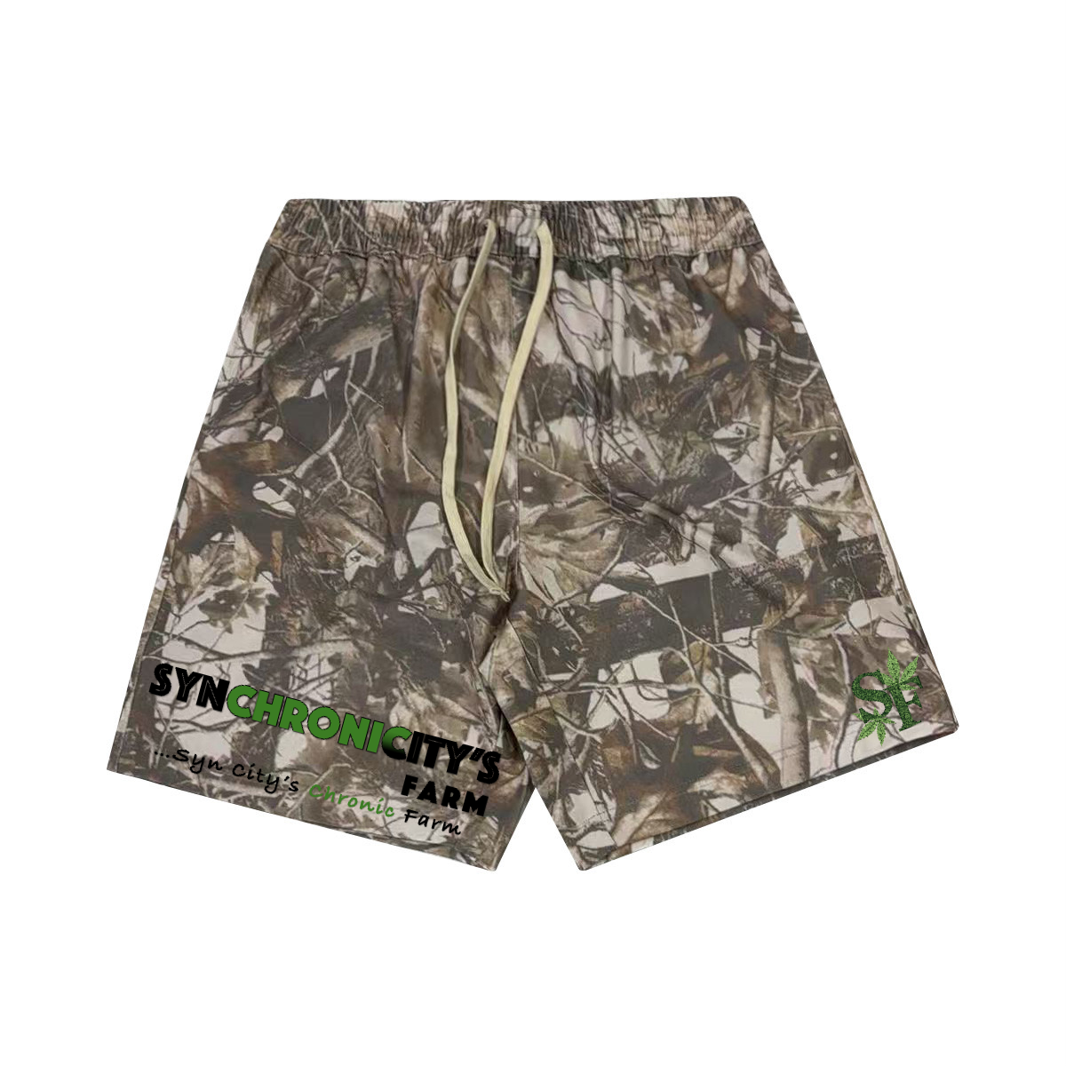 Unisex Heavyweight 100% Cotton French Terry Camo Shorts (400GSM)