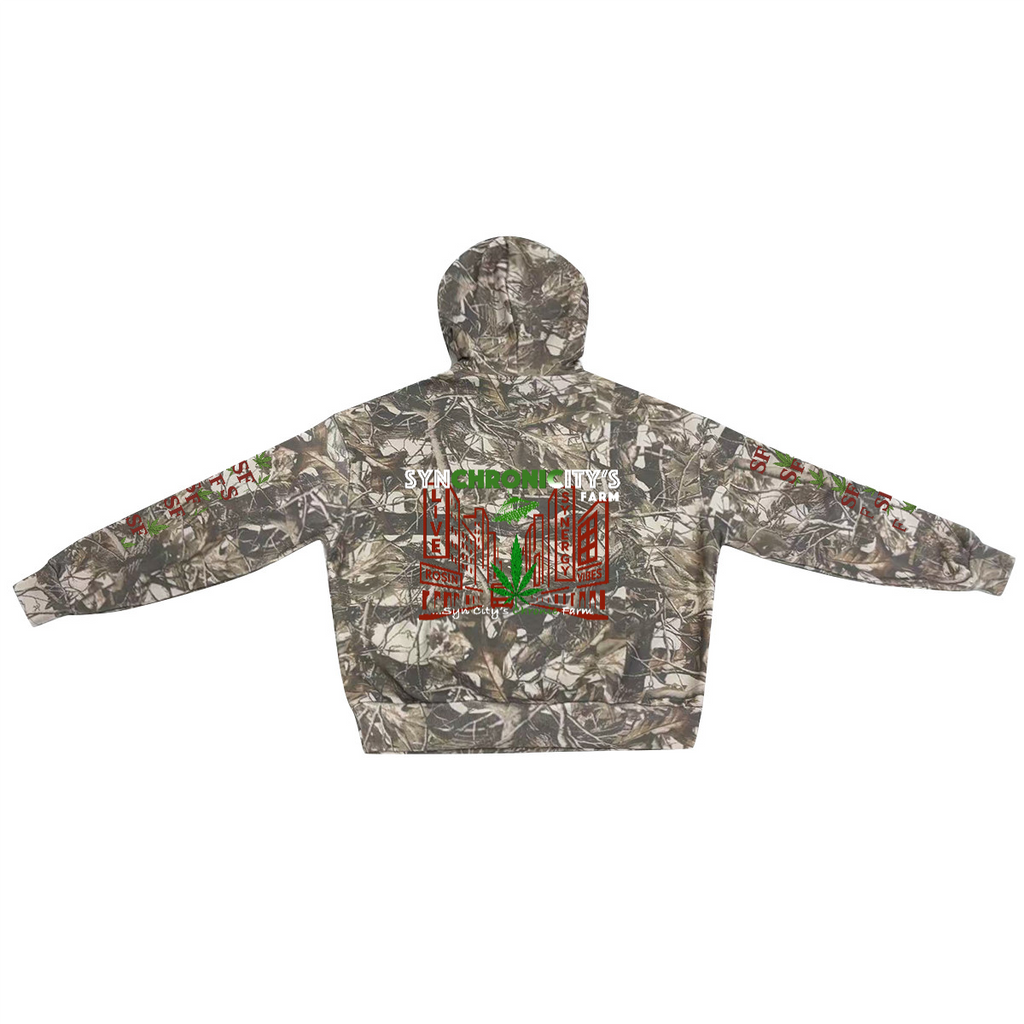 Unisex Heavyweight 100% Cotton French Terry Camo Hoodie (400GSM)