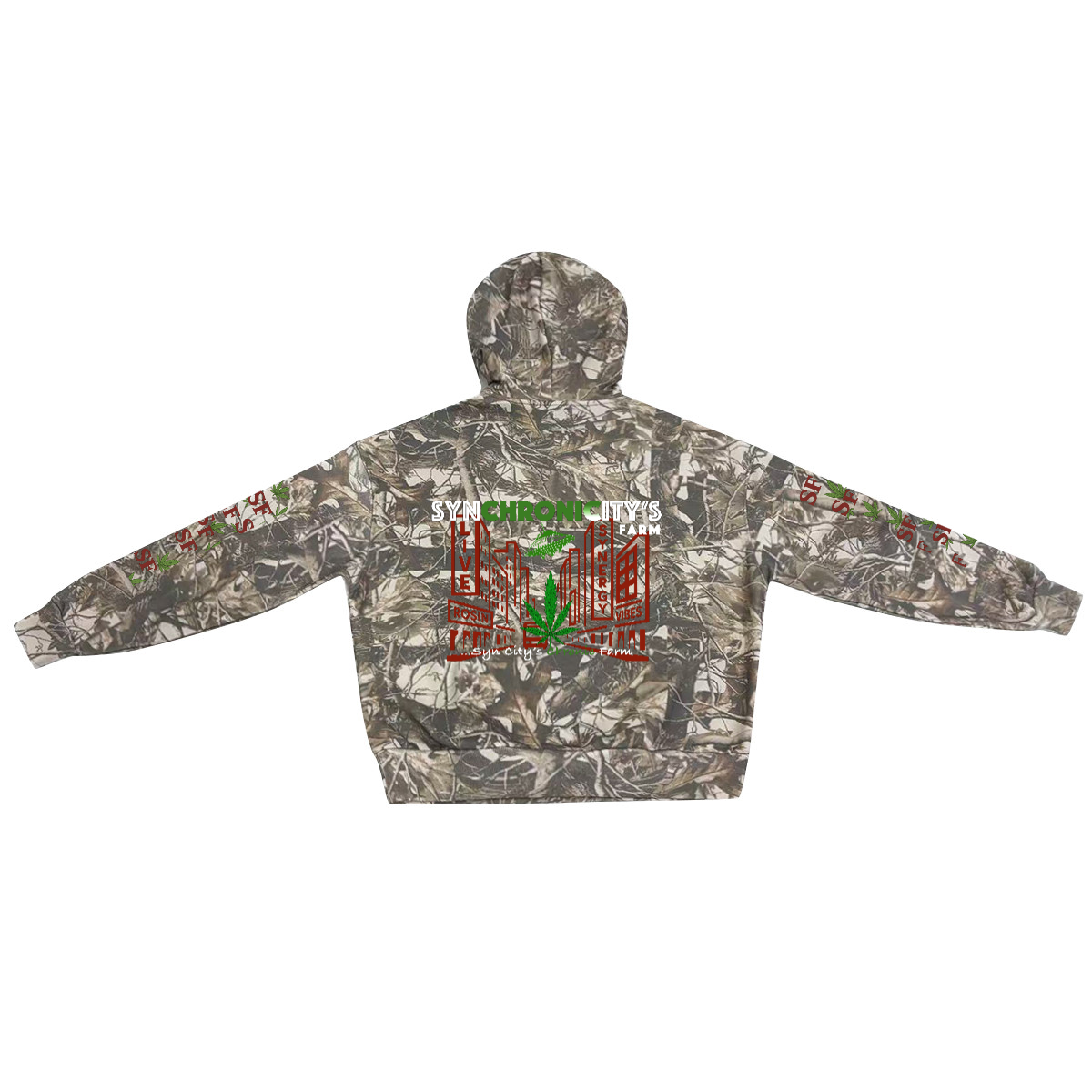 Unisex Heavyweight 100% Cotton French Terry Camo Hoodie (400GSM)