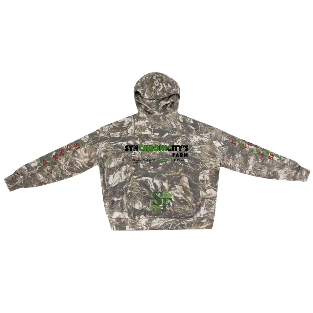 Unisex Heavyweight 100% Cotton French Terry Camo Hoodie (400GSM)