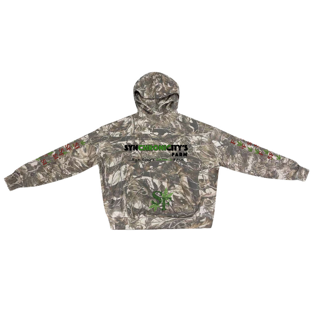Unisex Heavyweight 100% Cotton French Terry Camo Hoodie (400GSM)