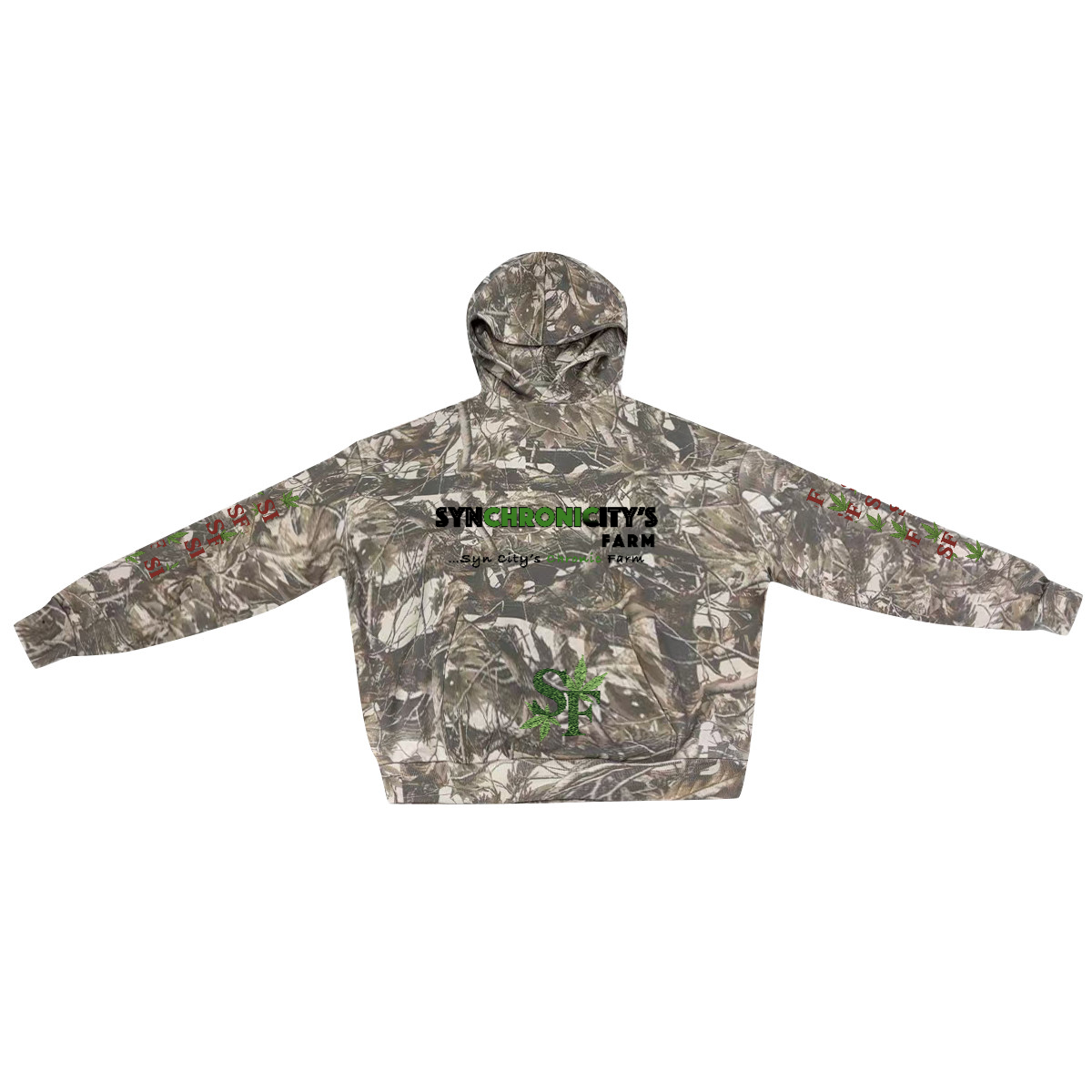 Unisex Heavyweight 100% Cotton French Terry Camo Hoodie (400GSM)