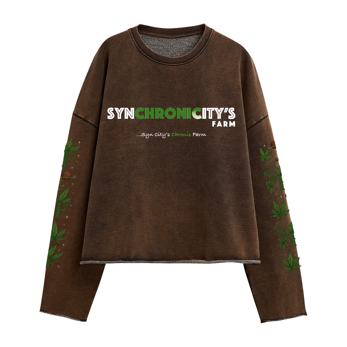 Unisex Heavyweight Washed Cropped Sweatshirt (440GSM)