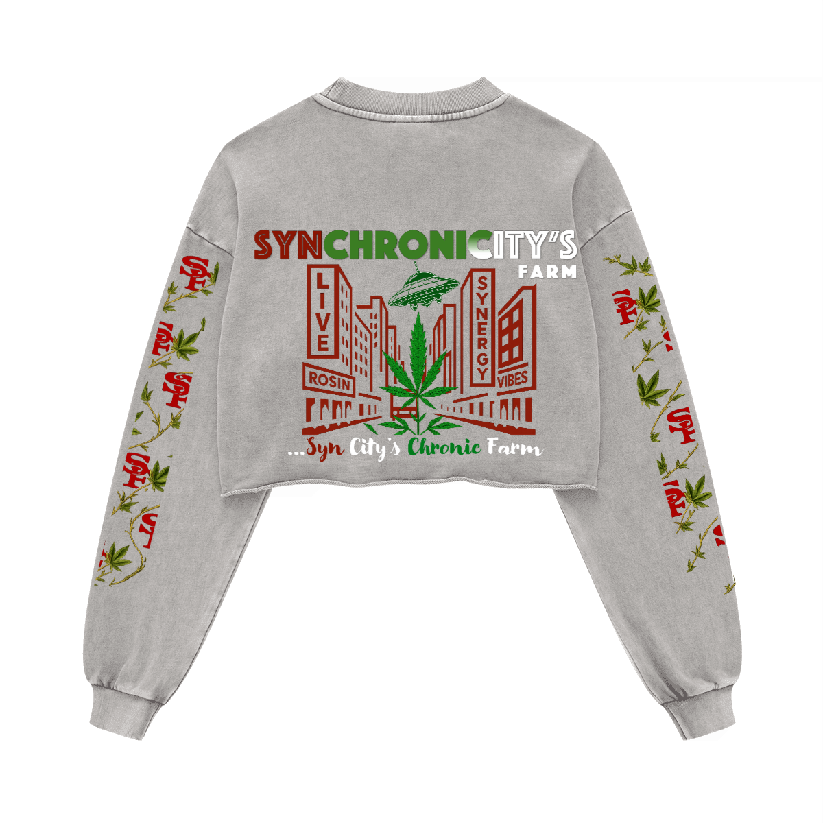 Cropped Crew Neck Sweatshirt