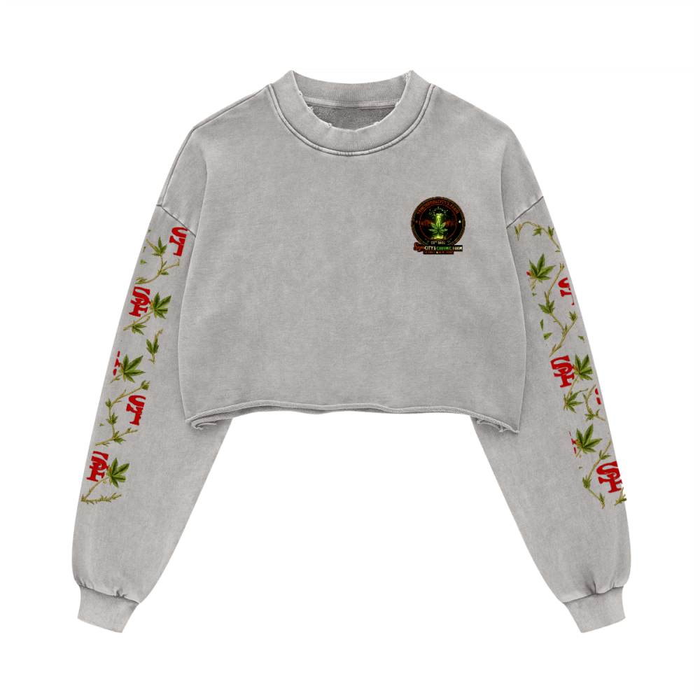Cropped Crew Neck Sweatshirt
