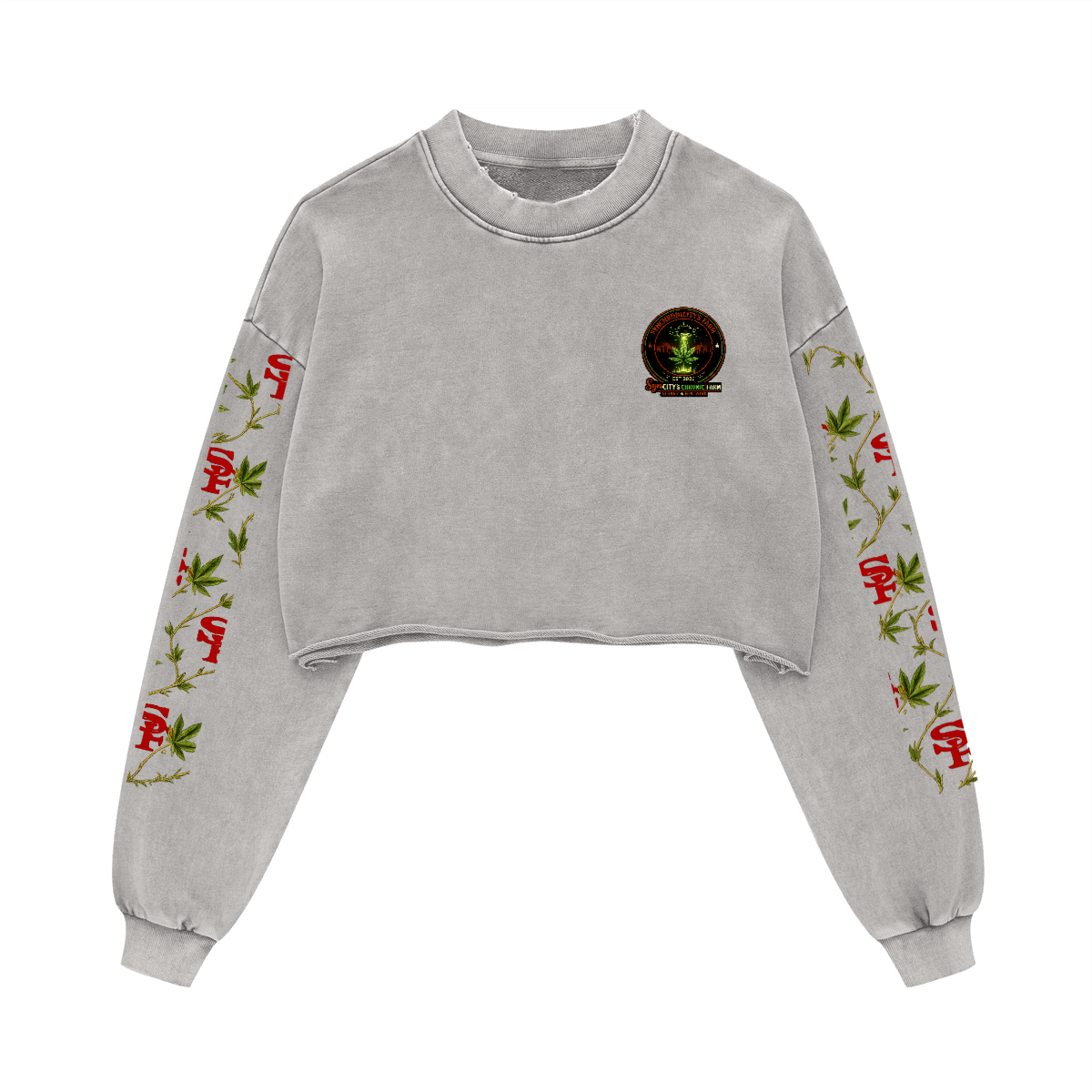 Cropped Crew Neck Sweatshirt