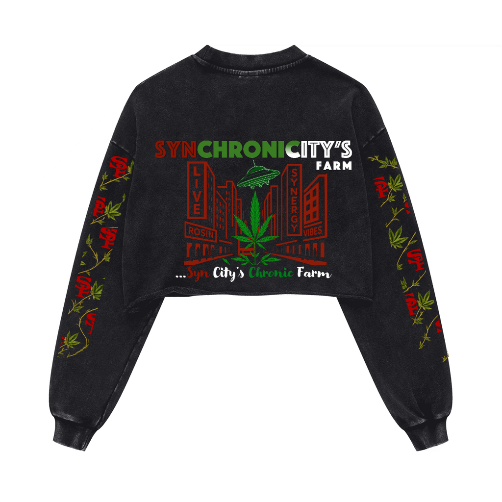 Cropped Crew Neck Sweatshirt