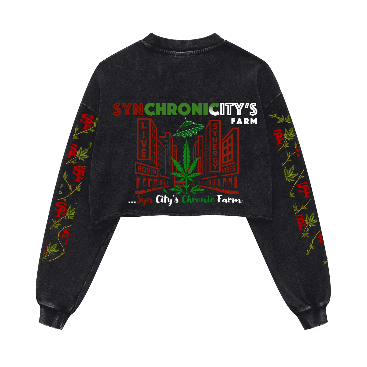 Cropped Crew Neck Sweatshirt