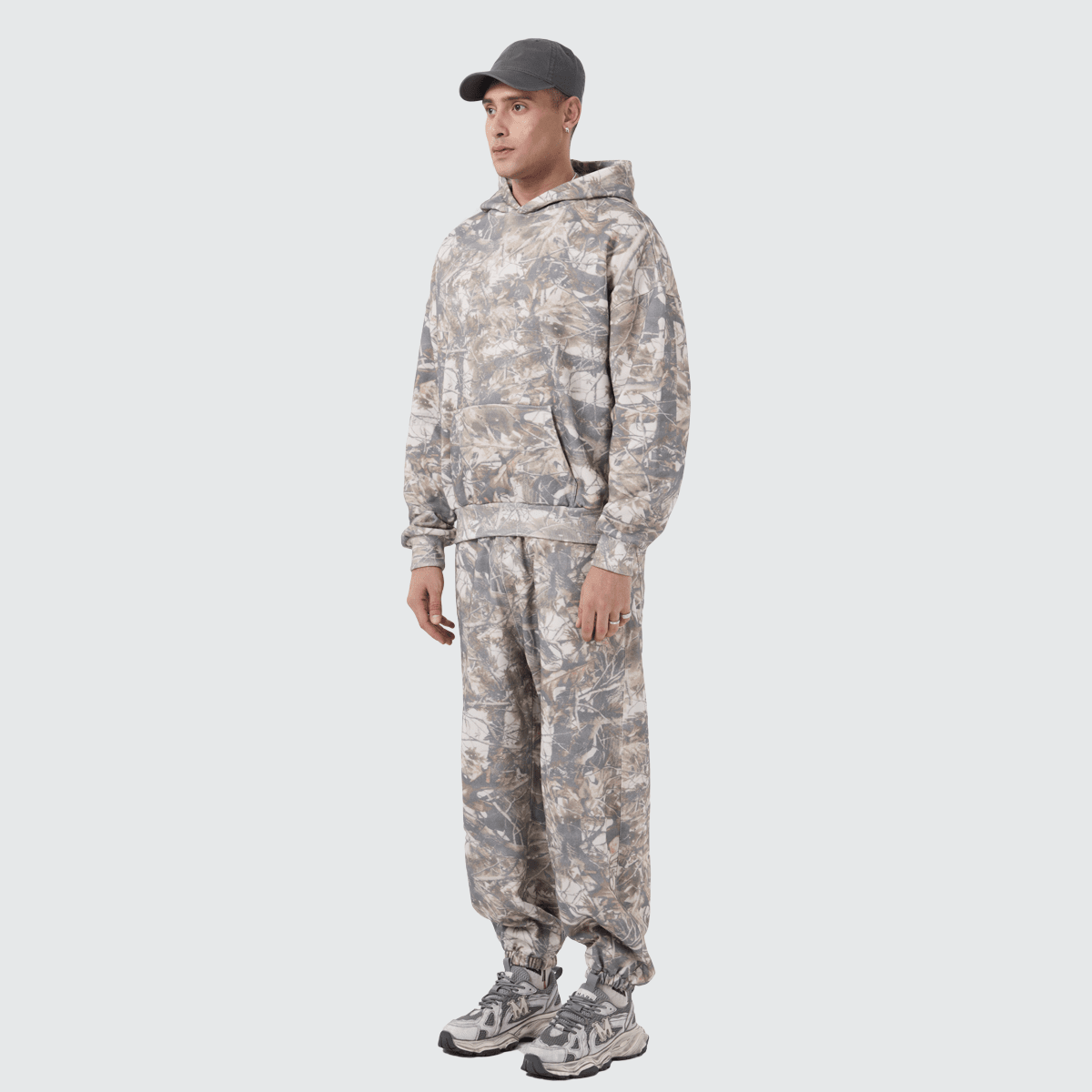 Unisex 100% Cotton Heavyweight French Terry Camo Sweatpants（400GSM）