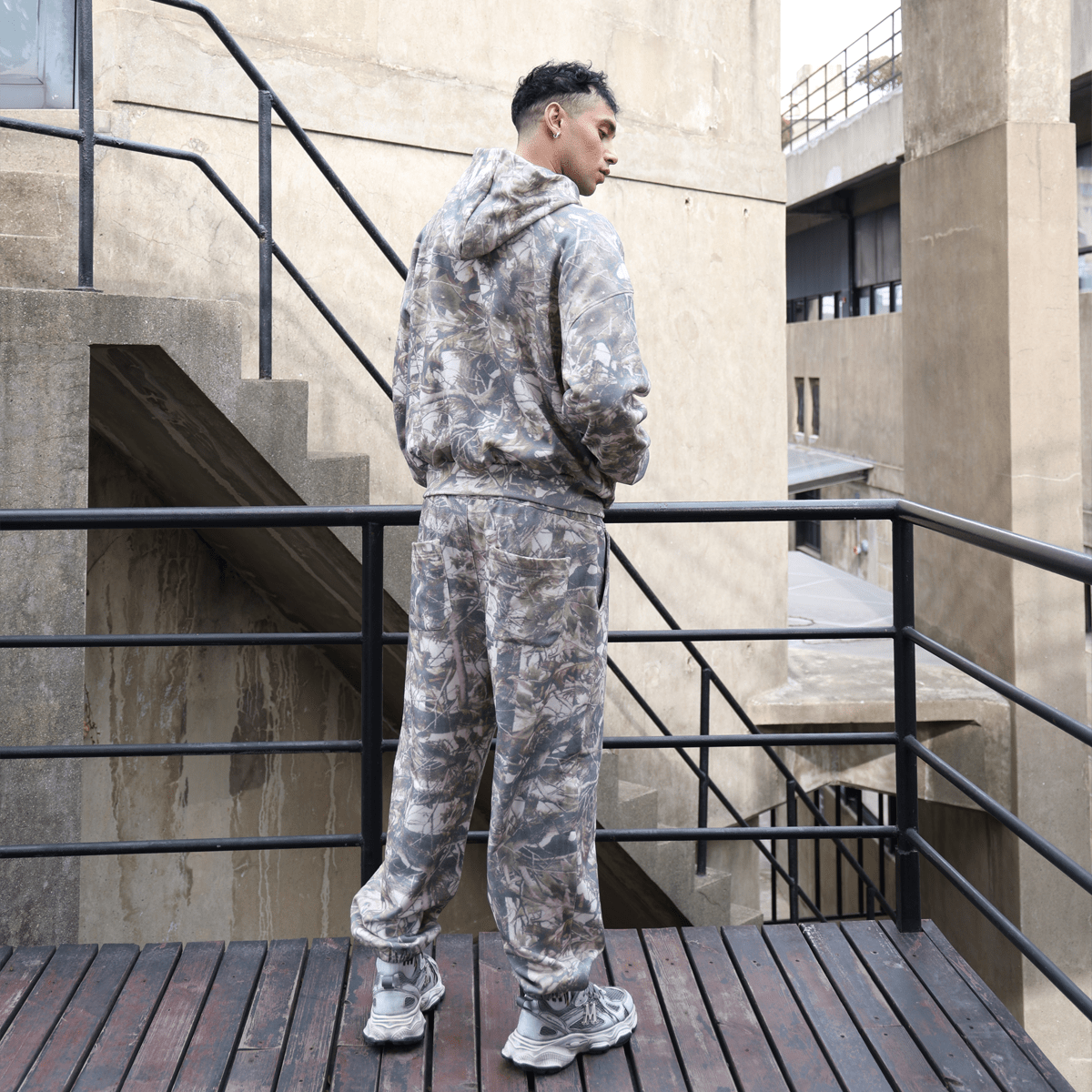 Unisex 100% Cotton Heavyweight French Terry Camo Sweatpants（400GSM）