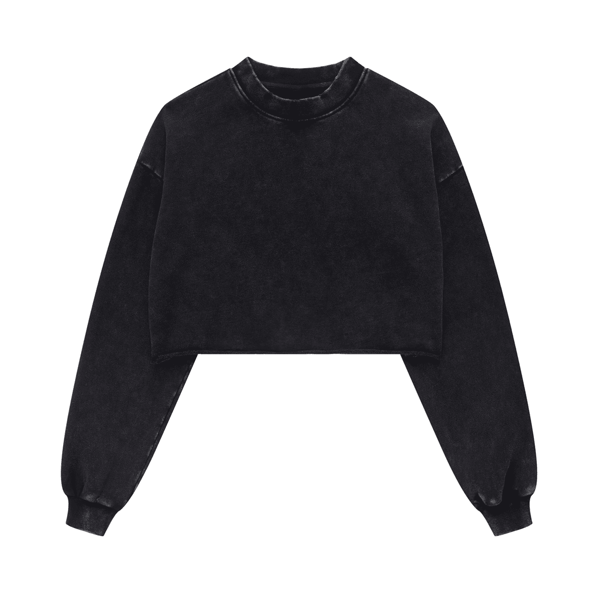 Cropped Crew Neck Sweatshirt