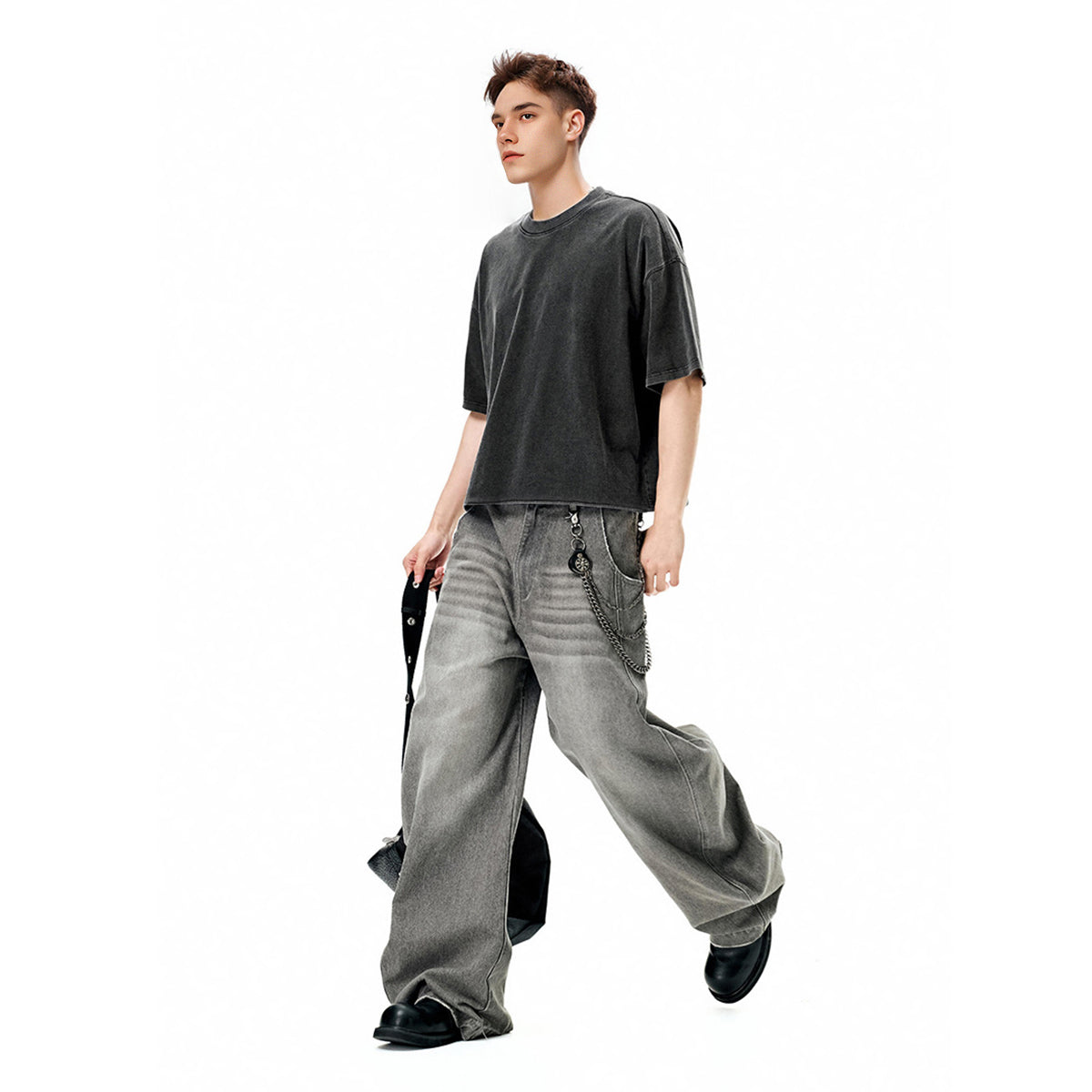 Unisex Heavyweight Cropped Snow-Washed T-Shirt (285GSM)