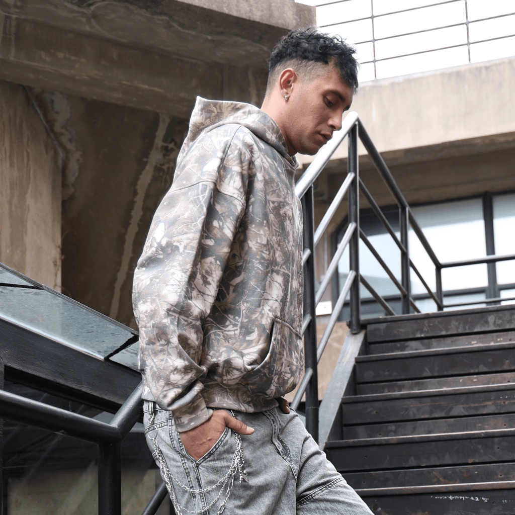 Unisex Heavyweight 100% Cotton French Terry Camo Hoodie (400GSM)