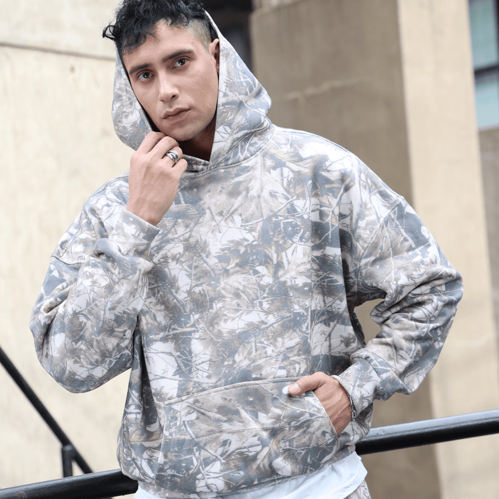 Unisex Heavyweight 100% Cotton French Terry Camo Hoodie (400GSM)